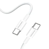 GaN USB-A–USB-C fali töltő USB-C kábellel, 65 W – Fehér 3