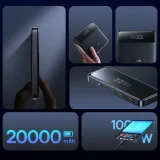 Blade H1 20000 mAh-s powerbank kijelzővel, USB-A, USB-C, 100 W – fekete 11