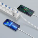 NCA30 USB-A USB-C PD QC 30 W-os fali töltő 1 m-es USB-C kábellel – fehér 10