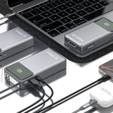 K31 Pro 20000 mAh-s powerbank behúzható 45 W-os USB-C kábellel – szürke 7