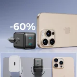 2x USB-C EU 45W zidni punjač - crni 4
