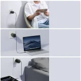 2x USB-C EU 45W zidni punjač - crni 5