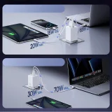 EnerFill FE11 2x USB-C USB-A 100 W-os fali töltő – fehér 5