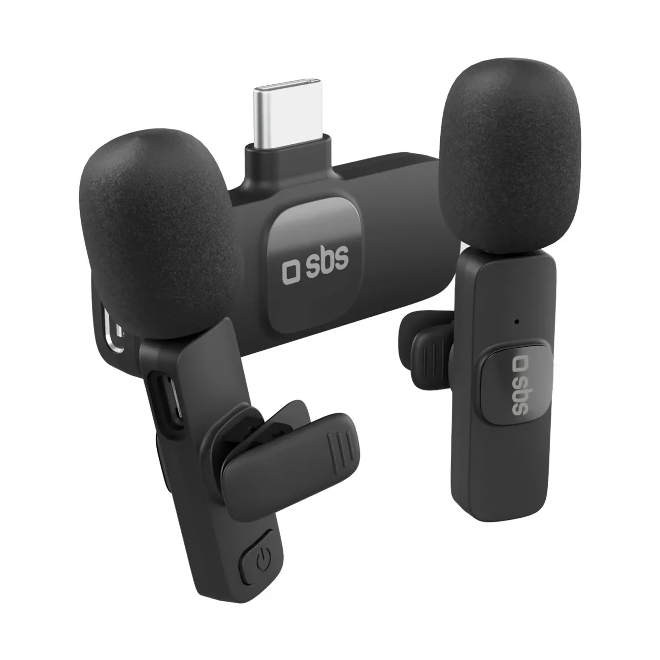 Bežični lavalijeri s USB-C prijemnikom - crni - 2 kom. Bežični lavalijeri s USB-C prijemnikom - crni - 2 kom.