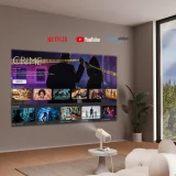 Hordozható, összecsukható multimédiás projektor WiFi-vel és Bluetooth-szal, Full HD 1080p - bézs 11