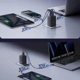 EnerFill FE11 100 W-os USB-A–USB-C fali töltő – fekete 5