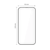 Kaljeno staklo za iPhone 17 s aplikatorom Quick Set+, crno - 2 kom. 3