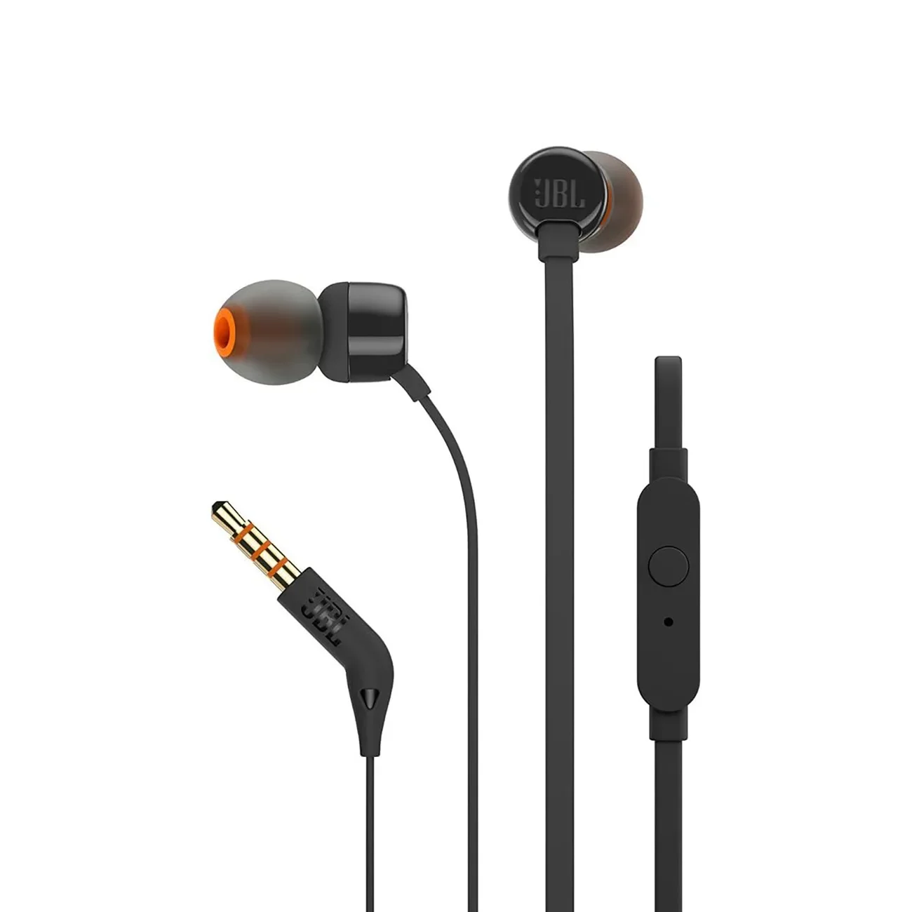 JBL Tune 110 vezetékes fülhallgató távirányítóval, 3,5 mm-es mini jack csatlakozóval – fekete