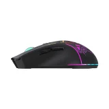 Vezeték nélküli optikai játékegér újratölthető akkumulátorral, RGB világítással, 3200 DPI - fekete 3