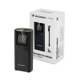 Elektromos pumpa kompresszor, power bank, zseblámpa, 150 PSI, 8000 mAh – fekete 3
