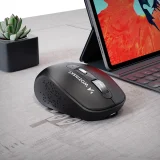 Ergonómikus vezeték nélküli egér, 6 gomb, Bluetooth, 1600 DPI – fekete 6