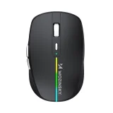 Vezeték nélküli háttérvilágítású egér, 6 gomb, Bluetooth, 1600 DPI, RGB – Fekete 2