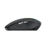 Vezeték nélküli háttérvilágítású egér, 6 gomb, Bluetooth, 1600 DPI, RGB – Fekete 3