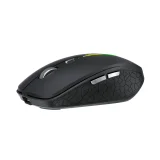 Vezeték nélküli háttérvilágítású egér, 6 gomb, Bluetooth, 1600 DPI, RGB – Fekete 4