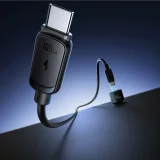USB-A–USB-C autós töltő kábellel, 145 W – sötét szürke 8
