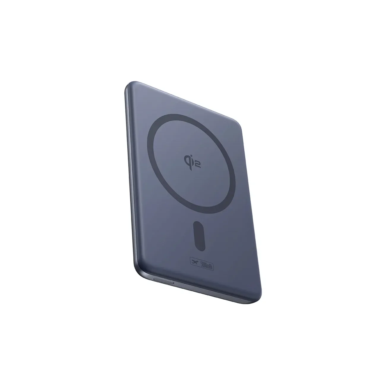 Ultravékony, 5000 mAh-s powerbank állvánnyal, PicoGo AM31 Qi2 MagSafe 20 W-os kábellel – szürke