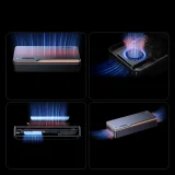 M.2 NVMe SSD-ház aktív hűtéssel, USB4 40 Gb/s – szürke 3