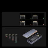 M.2 NVMe SSD-ház aktív hűtéssel, USB4 40 Gb/s – szürke 4
