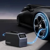 Elektromos autó gumiabroncs-felfújó kijelzővel, 150 PSI, 3x4500mAh, 12V - szürke 2