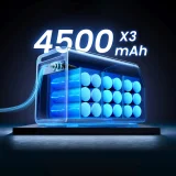Elektromos autó gumiabroncs-felfújó kijelzővel, 150 PSI, 3x4500mAh, 12V - szürke 3