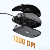 Vezetékes optikai egér 1200 DPI - fekete 4