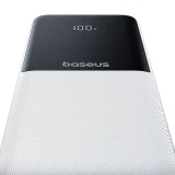 10000 mAh-s, 22,5 W-os LiPo power bank beépített USB-C és iPhone Lightning kábelekkel – fehér 6