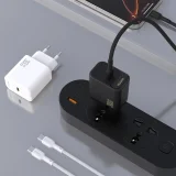 USB-C AC adapter s USB-C kabelom, GaN PD 30W - crni 2