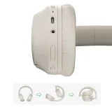 H2 Pro ENC Bluetooth vezeték nélküli fülre helyezhető fejhallgató – fehér 5