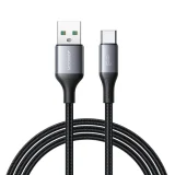 USB-A–USB-C Flash Series 3A 1 m-es kábel – fekete