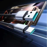 USB-A–USB-C Flash Series 3A 1 m-es kábel – fekete 2