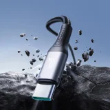 USB-A–USB-C Flash Series 3A 1 m-es kábel – fekete 4