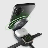 3 az 1-ben vezeték nélküli összecsukható töltőállomás iPhone, Apple Watch és AirPods készülékekhez QI2 MFI - Fekete 4