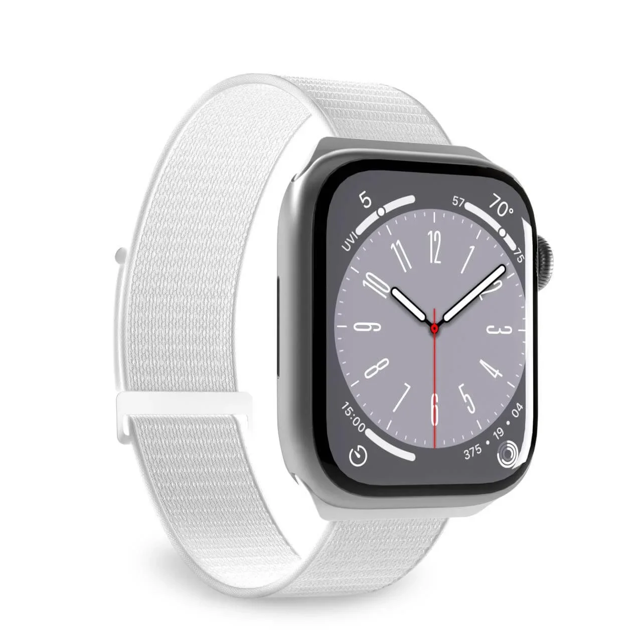 Nylon szíj Apple Watch 42, 44, 45, 49 mm Sport modellekhez – fehér Nylon szíj Apple Watch 42, 44, 45, 49 mm Sport modellekhez – fehér