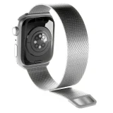 Rozsdamentes acél szíj Apple Watch 42, 44, 45, 49 mm-hez, milánói stílusú – ezüst 7