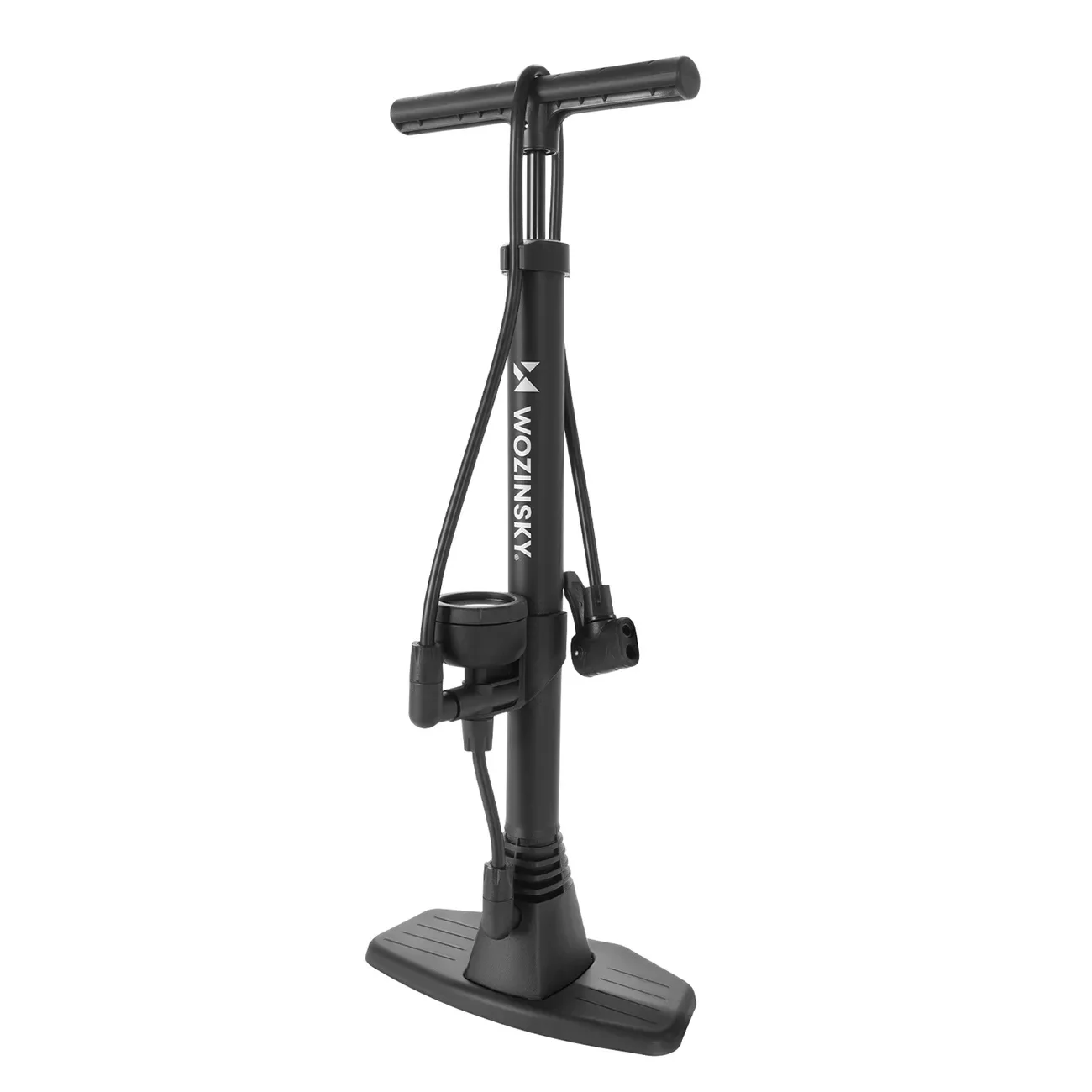 Podna pumpa za bicikl s manometrom 160 PSI 11 bar - crna Podna pumpa za bicikl s manometrom 160 PSI 11 bar - crna
