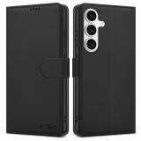 Összecsukható öko-bőr tok Samsung Galaxy S25 FE Wallet - fekete