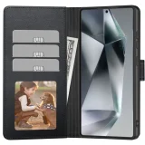 Összecsukható öko-bőr tok Samsung Galaxy S25 FE Wallet - fekete 2