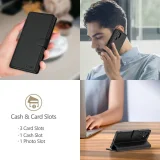 Összecsukható öko-bőr tok Samsung Galaxy S25 FE Wallet - fekete 4