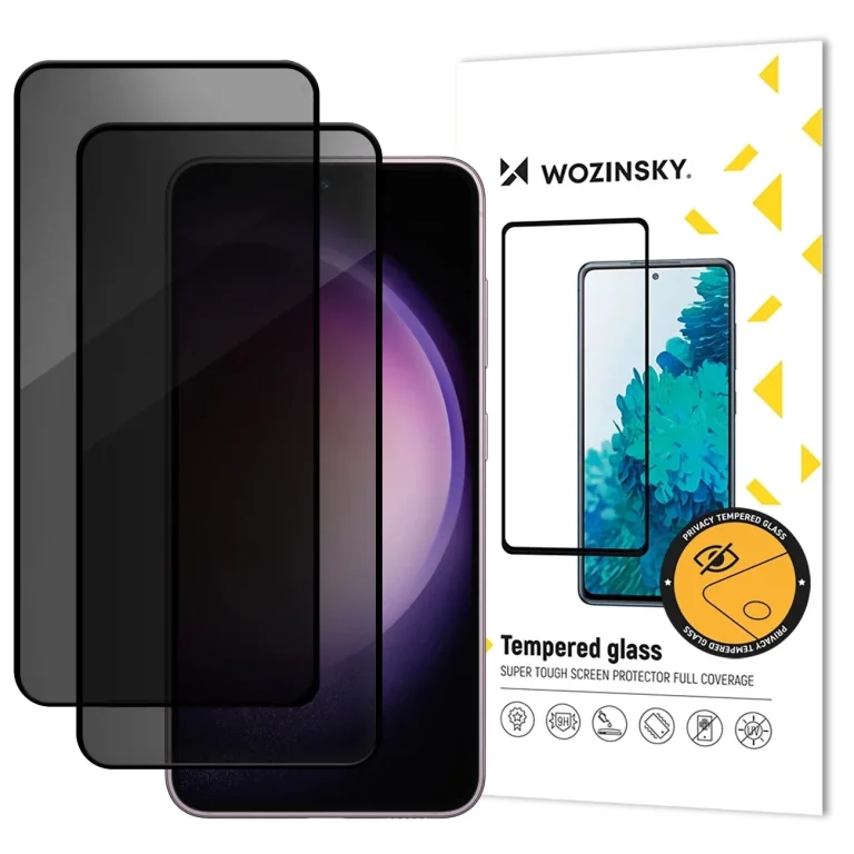 Privacy Glass a Samsung Galaxy S26-hoz, kompatibilis a Privacy Glass vonalolvasóval - 2 db.
