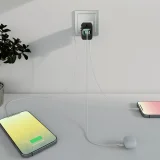 Utazási adapter EU, UK, US és AUS aljzatokhoz, USB-C és USB-A portokkal, GaN 70 W – fekete 10