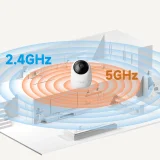 1080p IR Wi-Fi Bluetooth beltéri megfigyelő kamera - fehér 4