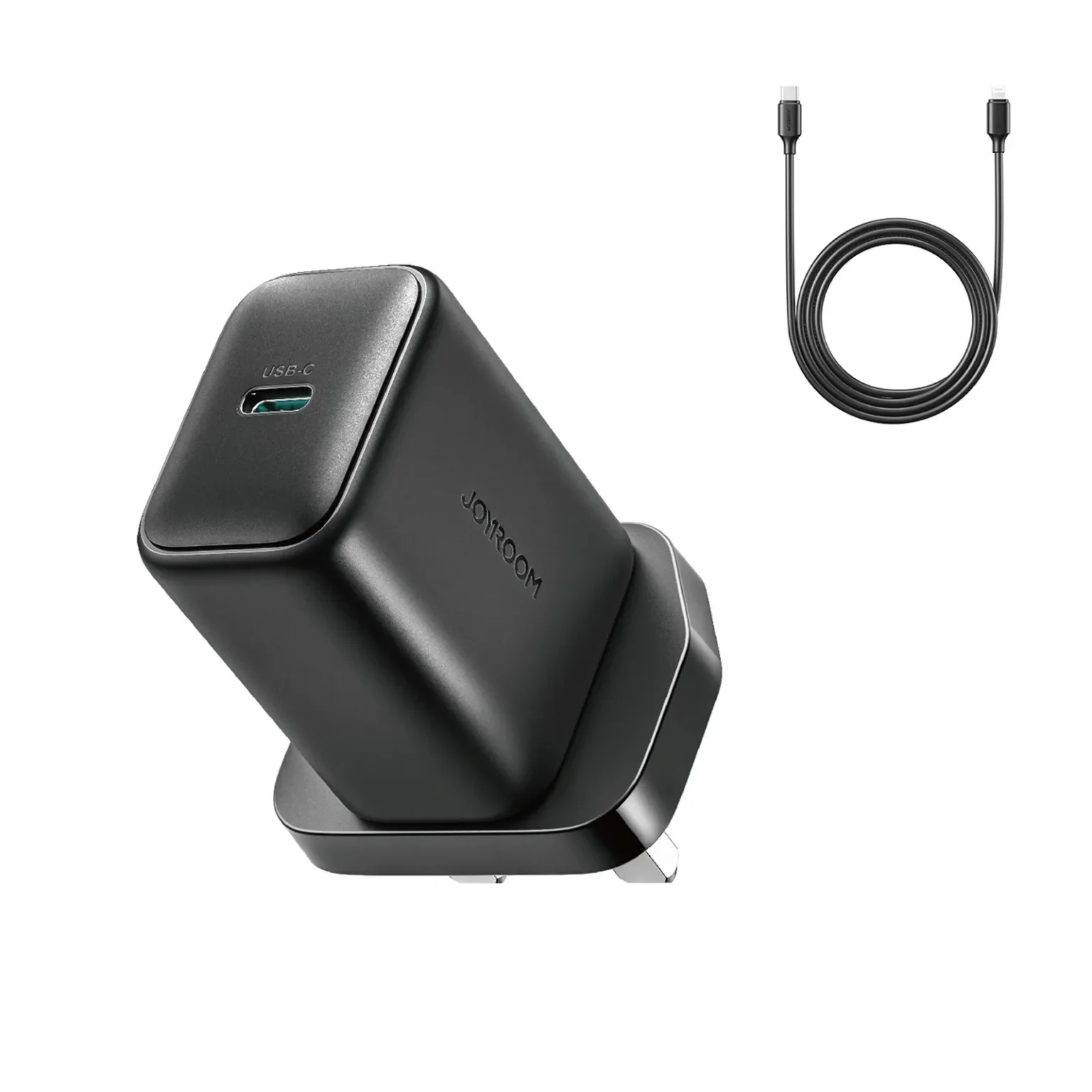 AC punjač s kabelom, britanski utikač, USB-C, 25 W, 1 m - crni AC punjač s kabelom, britanski utikač, USB-C, 25 W, 1 m - crni
