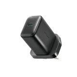 AC punjač s kabelom, britanski utikač, USB-C, 25 W, 1 m - crni 2