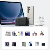 AC punjač s kabelom, britanski utikač, USB-C, 25 W, 1 m - crni 8