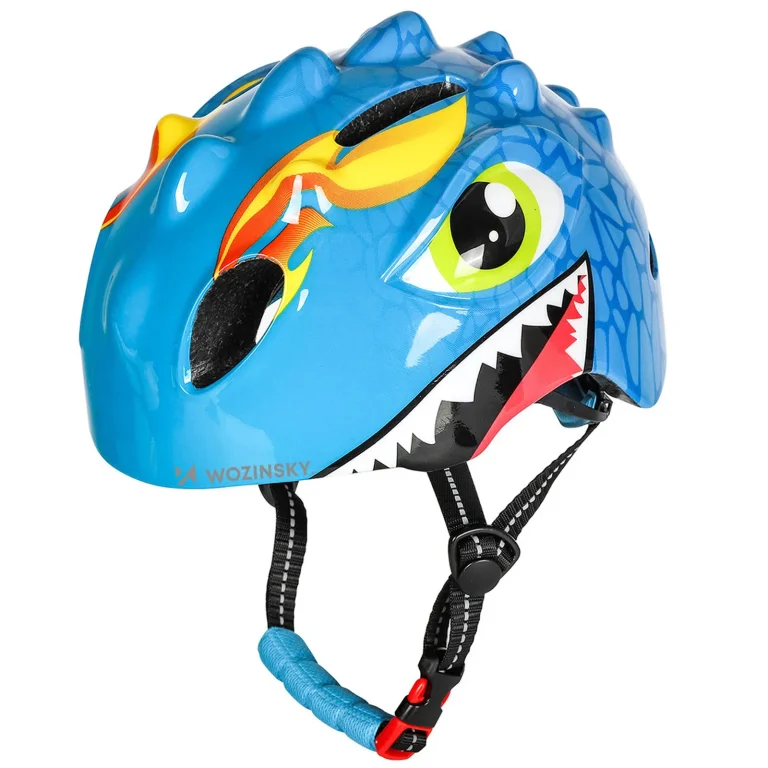 Könnyű gyermek biciklis sisak 50-54 cm - kék sárkány