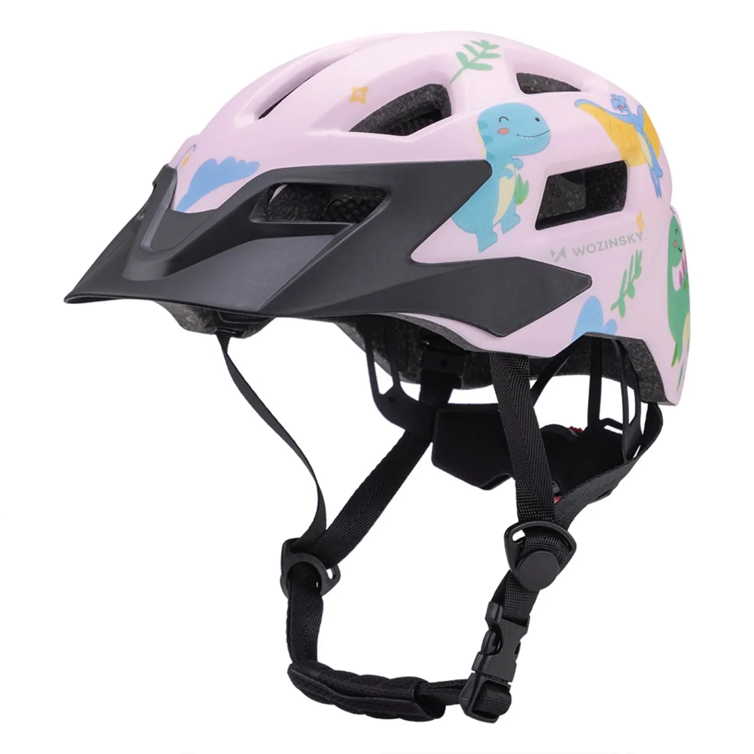 Gyermek MTB biciklis sisak levehető napellenzővel, 48-52 cm - rózsaszín