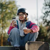 Könnyű BMX és robogó sisak, 54-58 cm - fekete 9