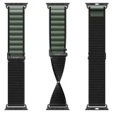 Apple Watch 44 / 45 / 46 / 49 mm-es szíj - fekete és zöld 9