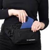Unisex állítható pántos vízálló csípő/válltáska - fekete 10