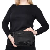 Unisex állítható pántos vízálló csípő/válltáska - fekete 11